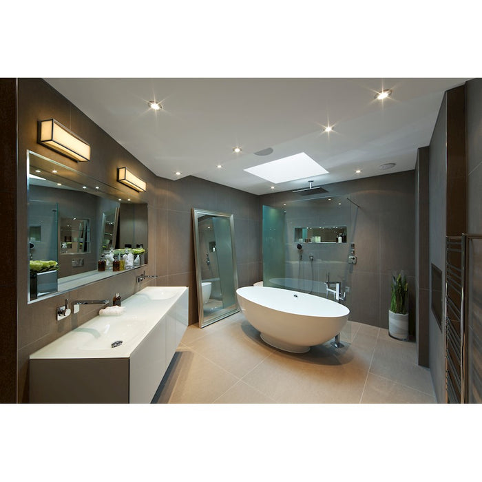 Z-Lite Baden 2 Light 24" Vanity, Brushed Nickel/Frosted White