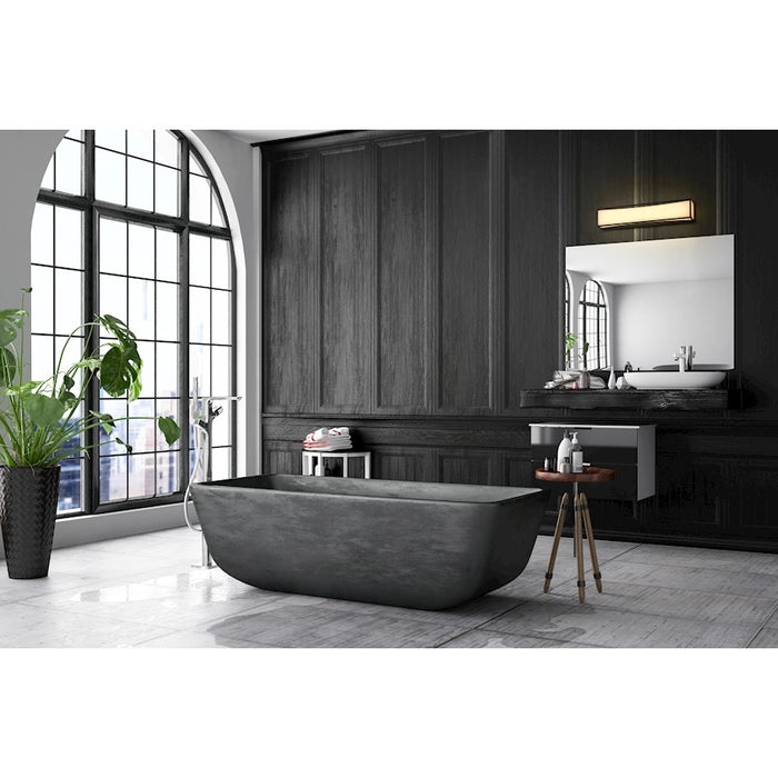 Z-Lite Baden 2 Light 24" Vanity, Matte Black/Frosted White