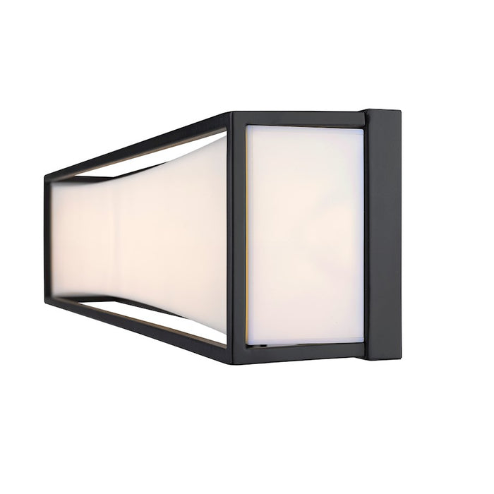 Z-Lite Baden 2 Light 24" Vanity, Matte Black/Frosted White