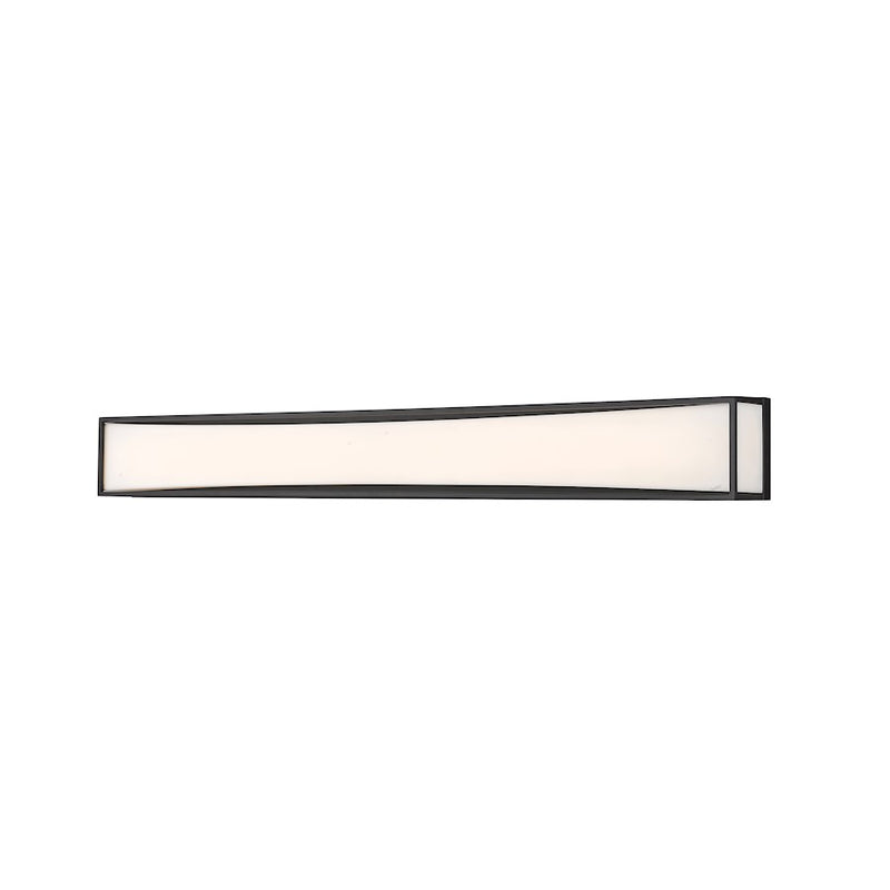 Z-Lite Baden 2 Light 46" Vanity, Matte Black, Frosted White - 1933-46MB-LED