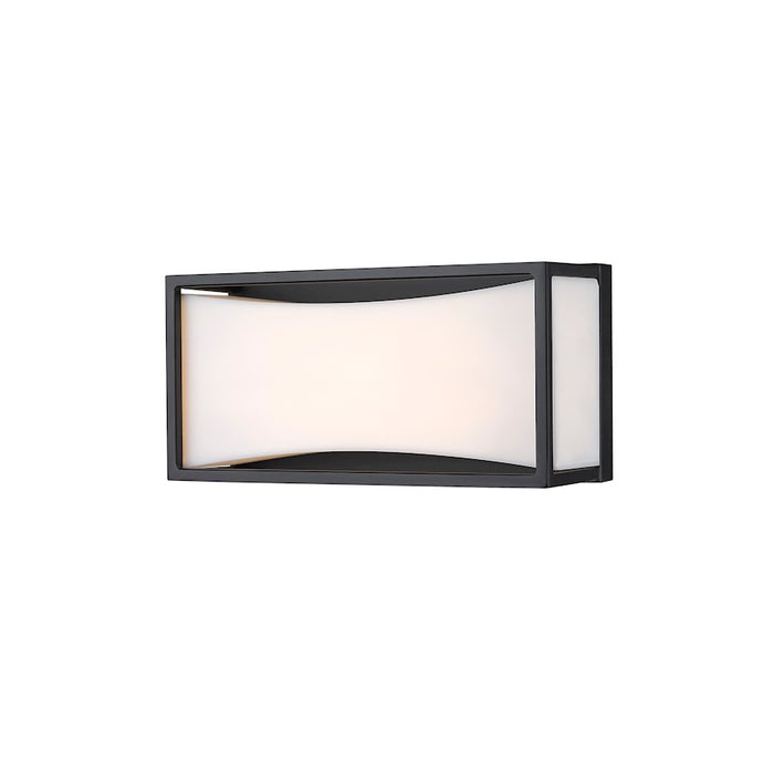 Z-Lite Baden 1 Light Vanity, Matte Black, Frosted White - 1933-8MB-LED