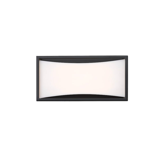 Z-Lite Baden 1 Light Vanity, Matte Black/Frosted White