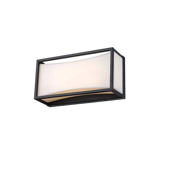 Z-Lite Baden 1 Light Vanity, Matte Black/Frosted White