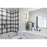 Z-Lite Baden 1 Light Vanity, Matte Black/Frosted White