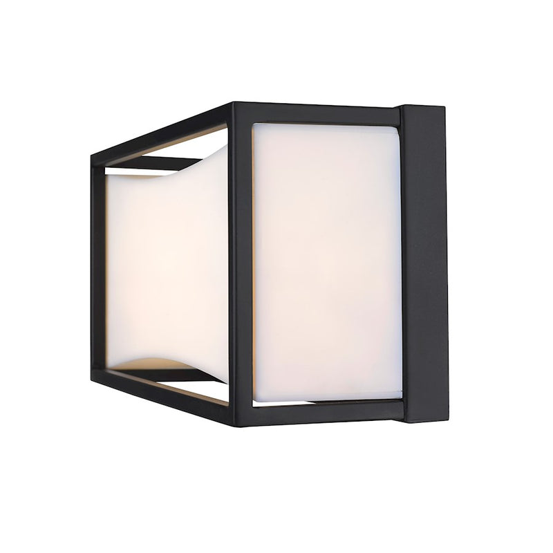 Z-Lite Baden 1 Light Vanity, Matte Black/Frosted White