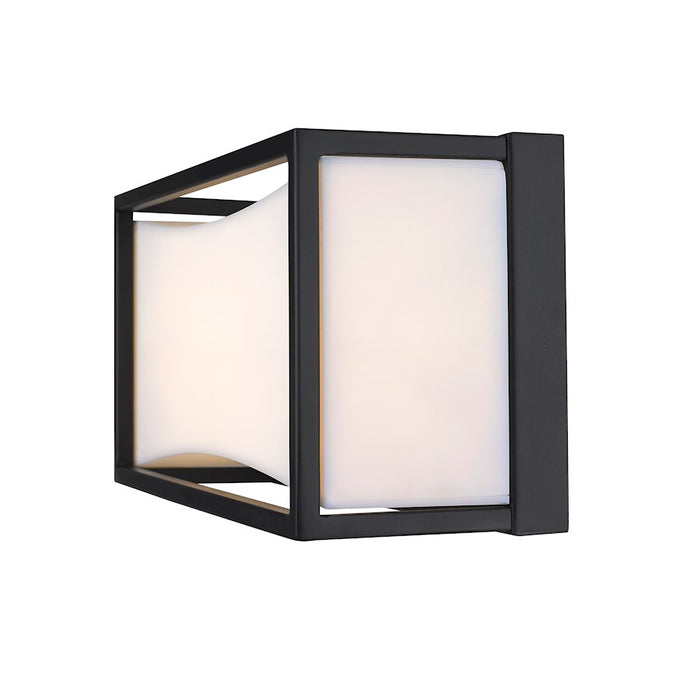Z-Lite Baden 1 Light Vanity, Matte Black/Frosted White
