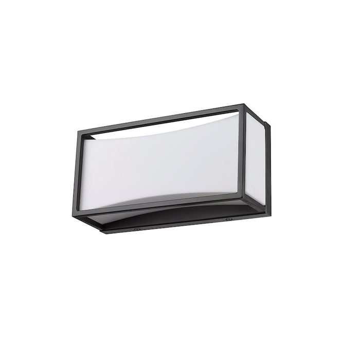 Z-Lite Baden 1 Light Vanity, Matte Black/Frosted White