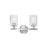 Z-Lite Dover Street 2 Light Vanity, Brushed Nickel/Clear