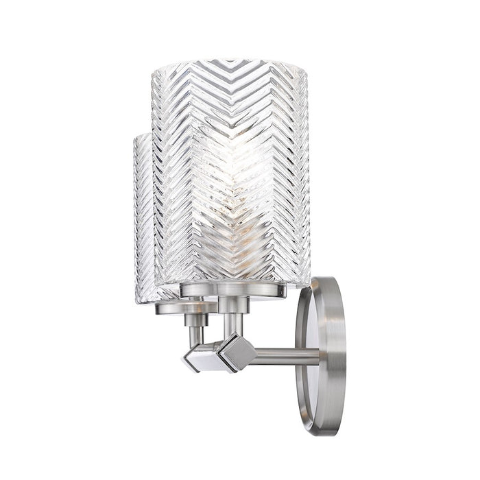Z-Lite Dover Street 2 Light Vanity, Brushed Nickel/Clear