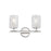 Z-Lite Dover Street 2 Light Vanity, Polished Nickel/Clear
