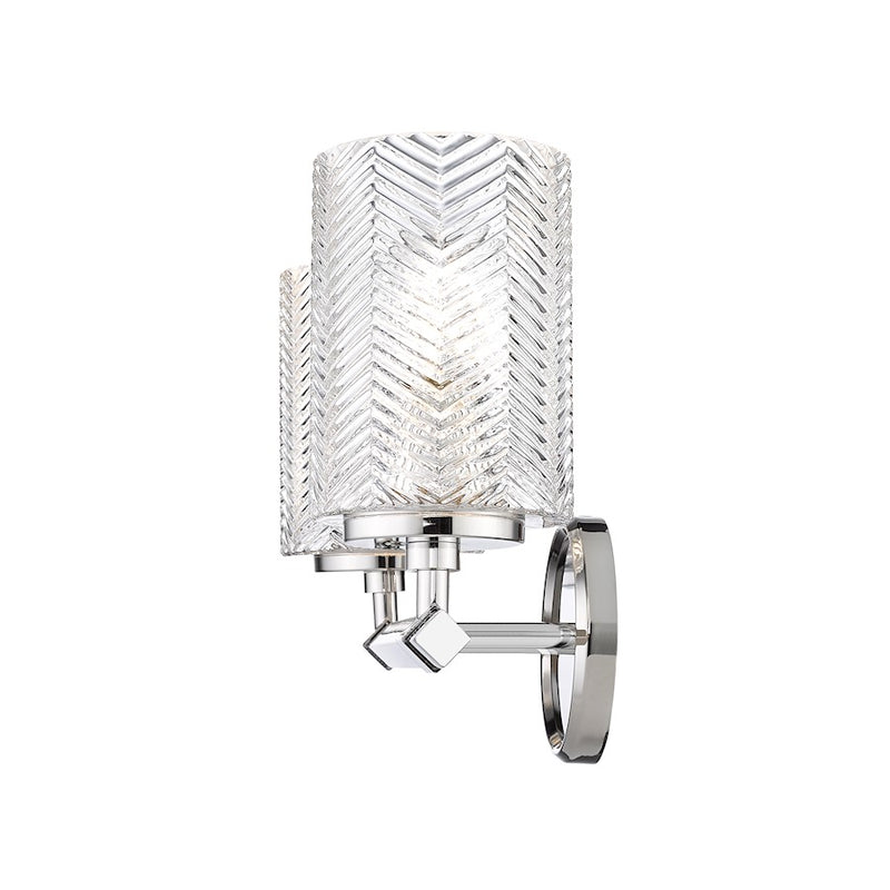Z-Lite Dover Street 2 Light Vanity, Polished Nickel/Clear