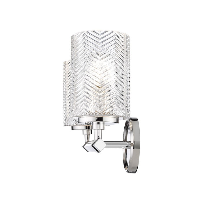 Z-Lite Dover Street 2 Light Vanity, Polished Nickel/Clear