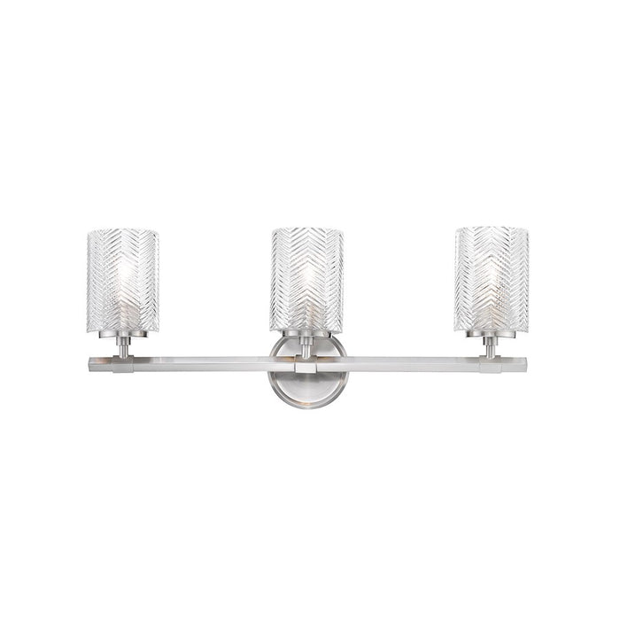 Z-Lite Dover Street 3 Light Vanity, Brushed Nickel/Clear