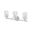 Z-Lite Dover Street 3 Light Vanity, Brushed Nickel/Clear