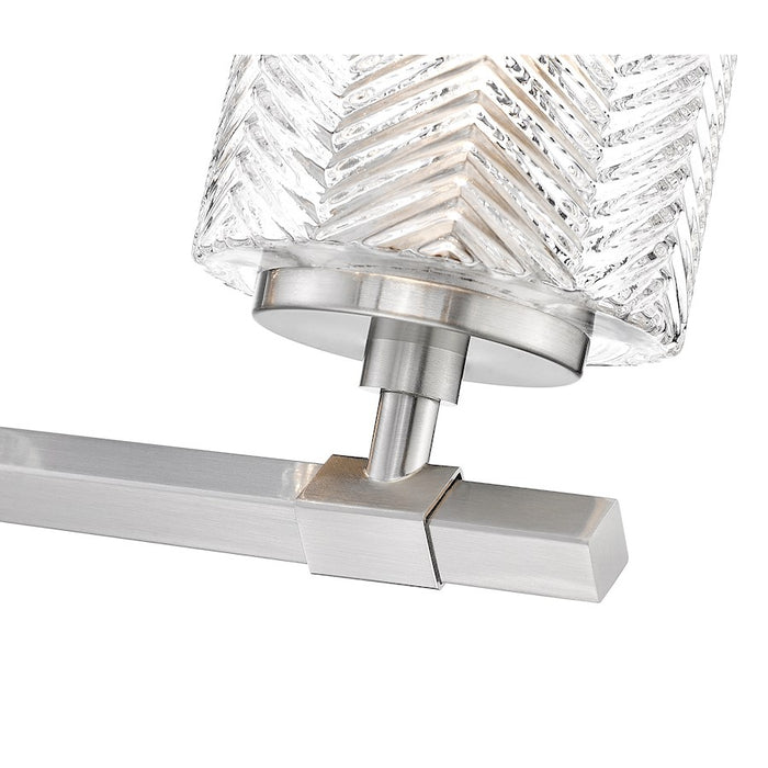 Z-Lite Dover Street 3 Light Vanity, Brushed Nickel/Clear