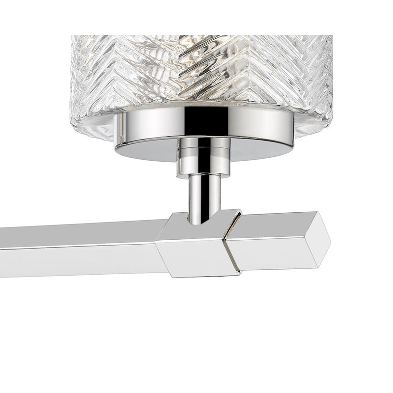 Z-Lite Dover Street 3 Light Vanity, Polished Nickel/Clear
