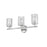 Z-Lite Dover Street 3 Light Vanity, Polished Nickel/Clear