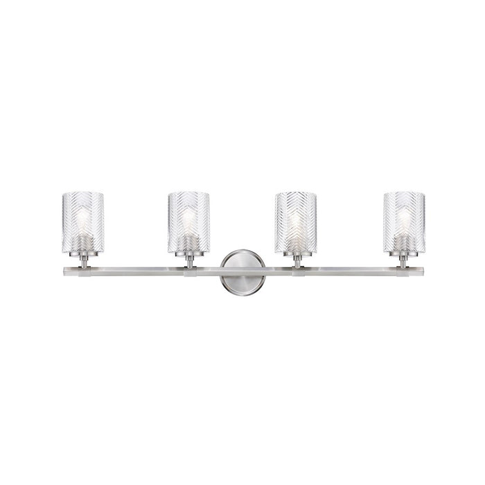 Z-Lite Dover Street 4 Light Vanity, Brushed Nickel/Clear