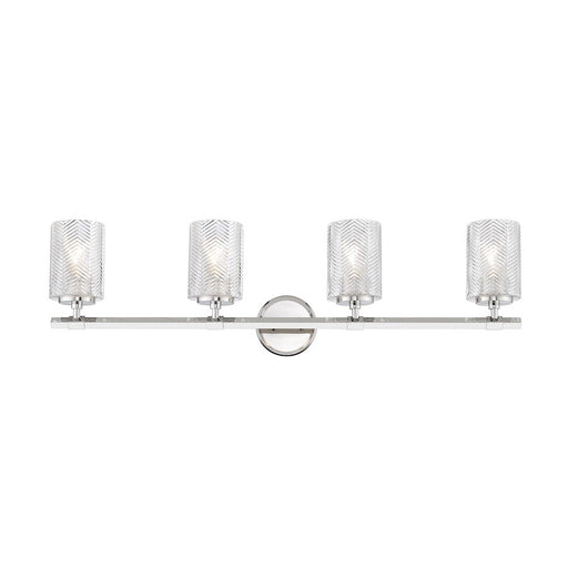 Z-Lite Dover Street 4 Light Vanity, Polished Nickel/Clear