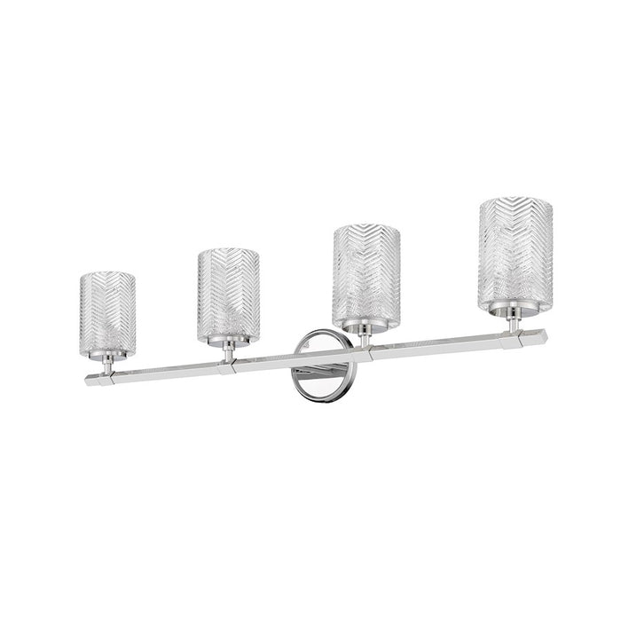 Z-Lite Dover Street 4 Light Vanity, Polished Nickel/Clear