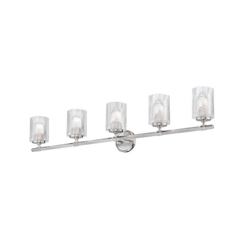 Z-Lite Dover Street 5 Light Vanity, Brushed Nickel, Clear - 1934-5V-BN