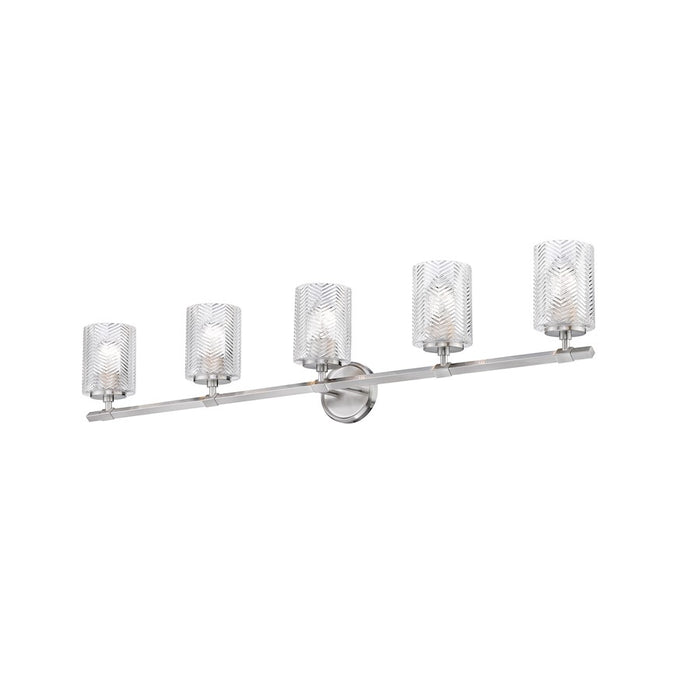 Z-Lite Dover Street 5 Light Vanity, Brushed Nickel, Clear - 1934-5V-BN