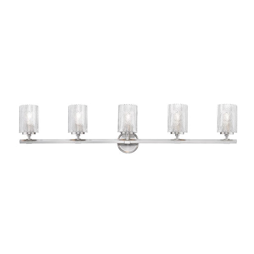 Z-Lite Dover Street 5 Light Vanity, Brushed Nickel/Clear