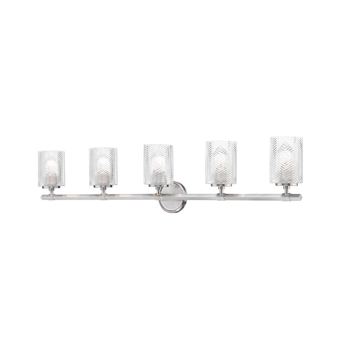 Z-Lite Dover Street 5 Light Vanity, Brushed Nickel/Clear
