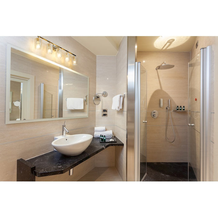 Z-Lite Dover Street 5 Light Vanity, Brushed Nickel/Clear