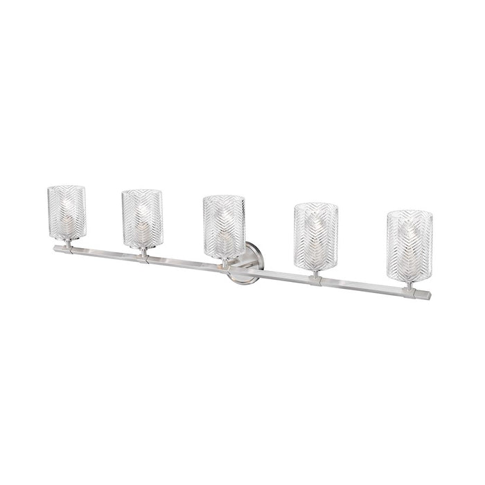 Z-Lite Dover Street 5 Light Vanity, Brushed Nickel/Clear