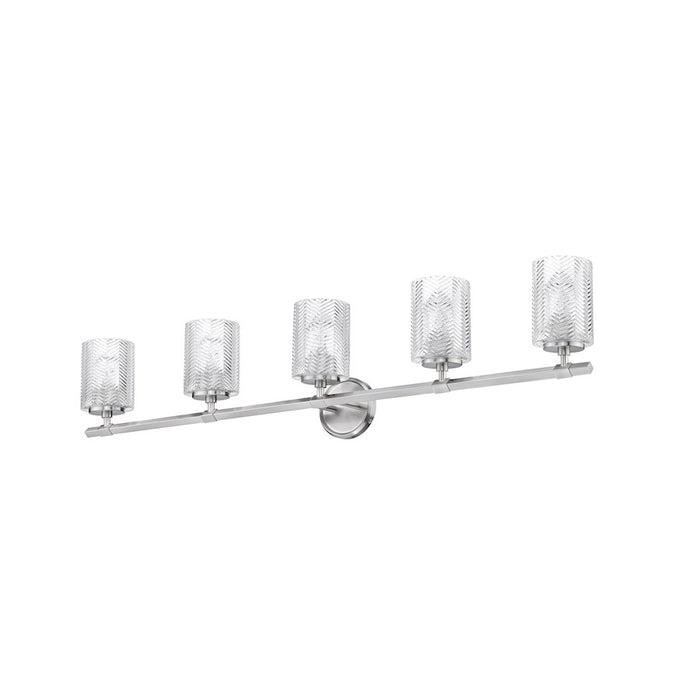 Z-Lite Dover Street 5 Light Vanity, Brushed Nickel/Clear