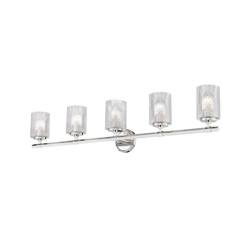 Z-Lite Dover Street 5 Light Vanity, Polished Nickel, Clear - 1934-5V-PN