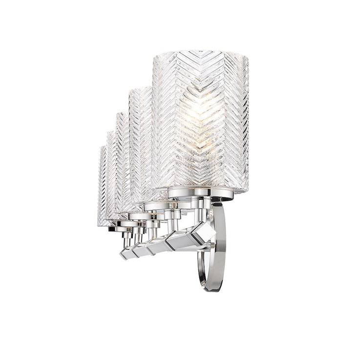 Z-Lite Dover Street 5 Light Vanity, Polished Nickel/Clear