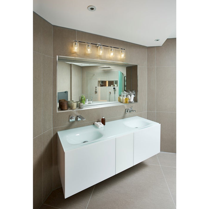 Z-Lite Dover Street 5 Light Vanity, Polished Nickel/Clear