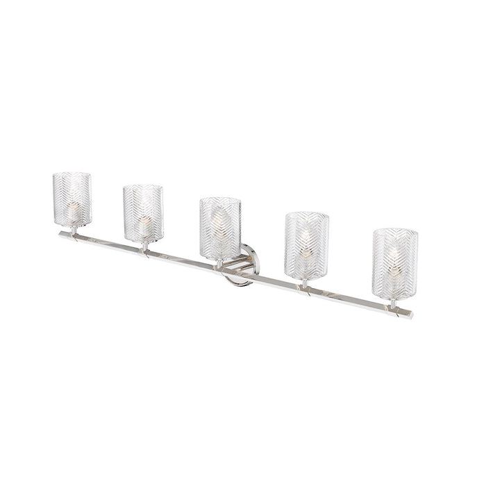 Z-Lite Dover Street 5 Light Vanity, Polished Nickel/Clear