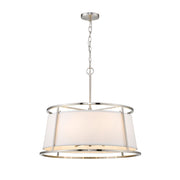 Z-Lite Lenyx Pendant 6 Light 23.5" Pendant, Brushed Nickel, White - 1935-26BN