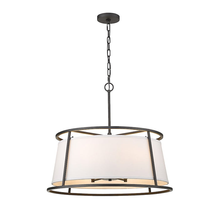 Z-Lite Lenyx Pendant 6 Light 23.5" Pendant, Iron Ore, White - 1935-26IO