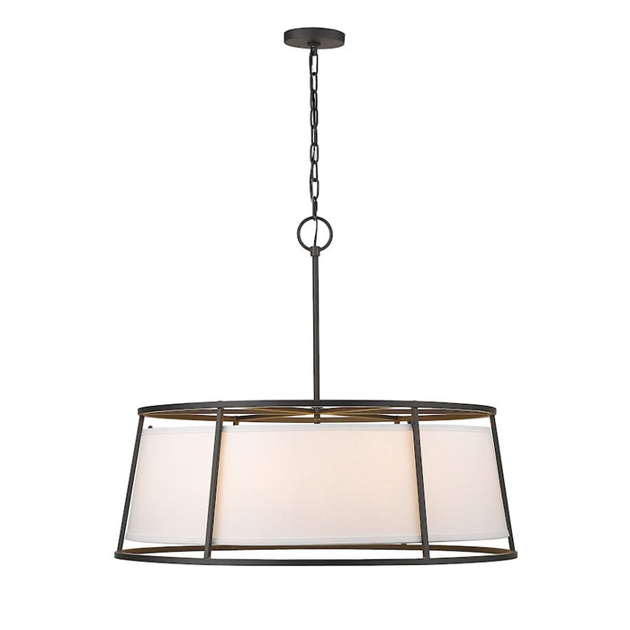 Z-Lite Lenyx  Pendant 8 Light 27.5" Pendant, Iron Ore, White