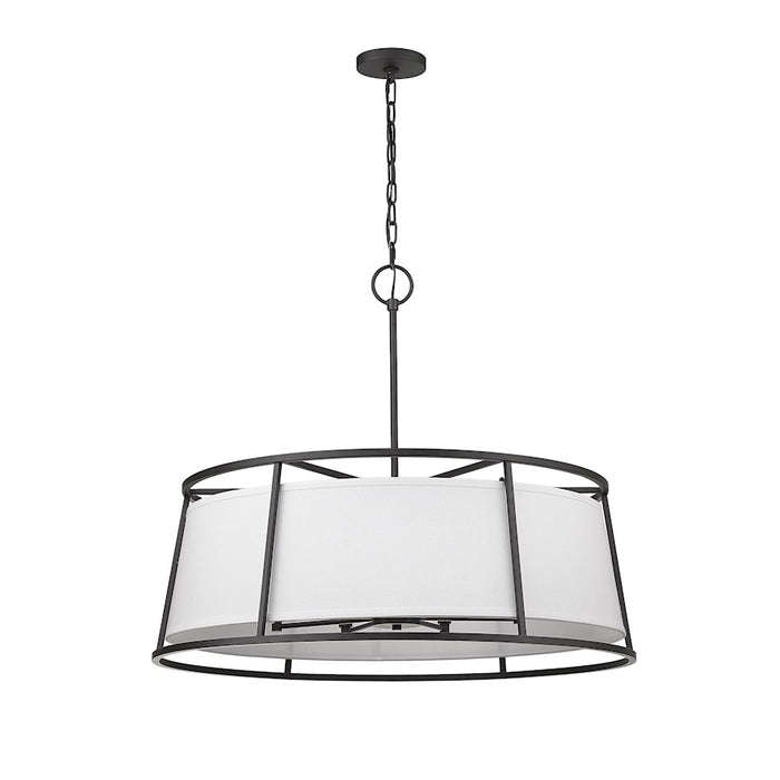 Z-Lite Lenyx  Pendant 8 Light 27.5" Pendant, Iron Ore, White