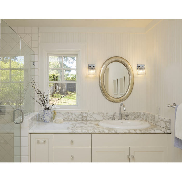 Z-Lite Astor 1 Light Wall Sconce, Brushed Nickel/Clear