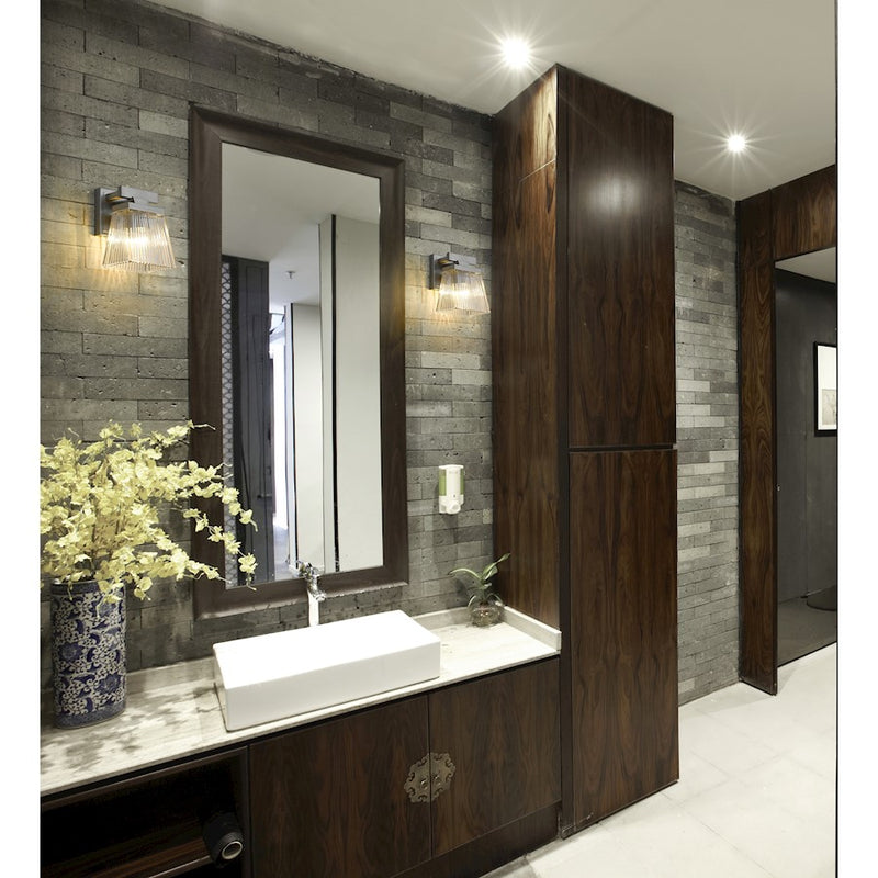 Z-Lite Astor 1 Light Wall Sconce, Brushed Nickel/Clear