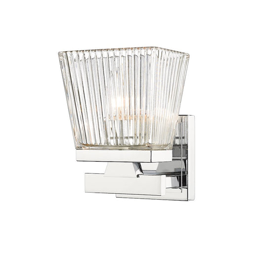 Z-Lite Astor 1 Light Wall Sconce, Chrome/Clear