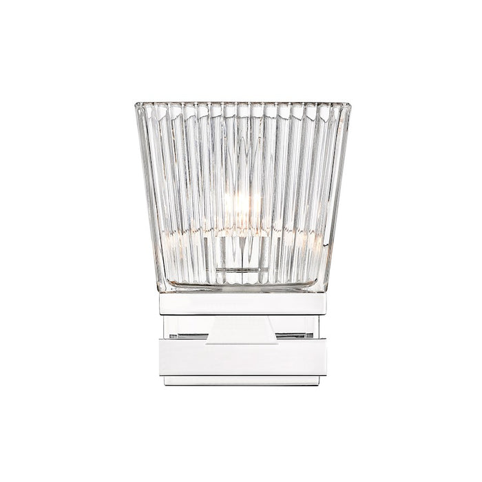 Z-Lite Astor 1 Light Wall Sconce, Chrome/Clear