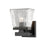 Z-Lite Astor 1 Light Wall Sconce, Matte Black/Clear
