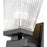 Z-Lite Astor 1 Light Wall Sconce, Matte Black/Clear