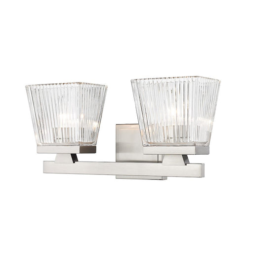 Z-Lite Astor 2 Light Vanity, Brushed Nickel/Clear