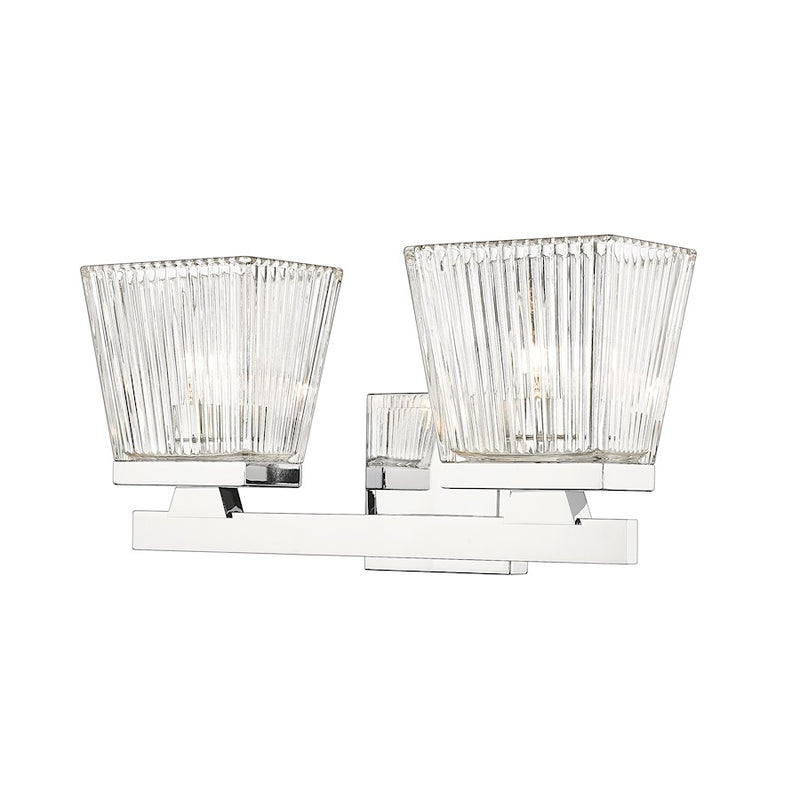 Z-Lite Astor 2 Light Vanity, Chrome/Clear