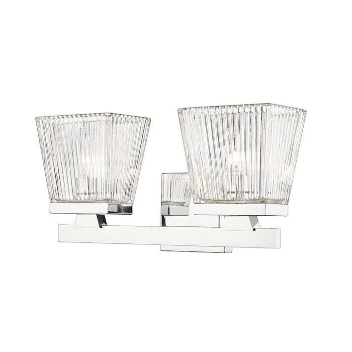 Z-Lite Astor 2 Light Vanity, Chrome/Clear