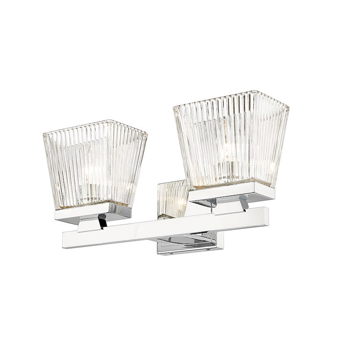 Z-Lite Astor 2 Light Vanity, Chrome/Clear
