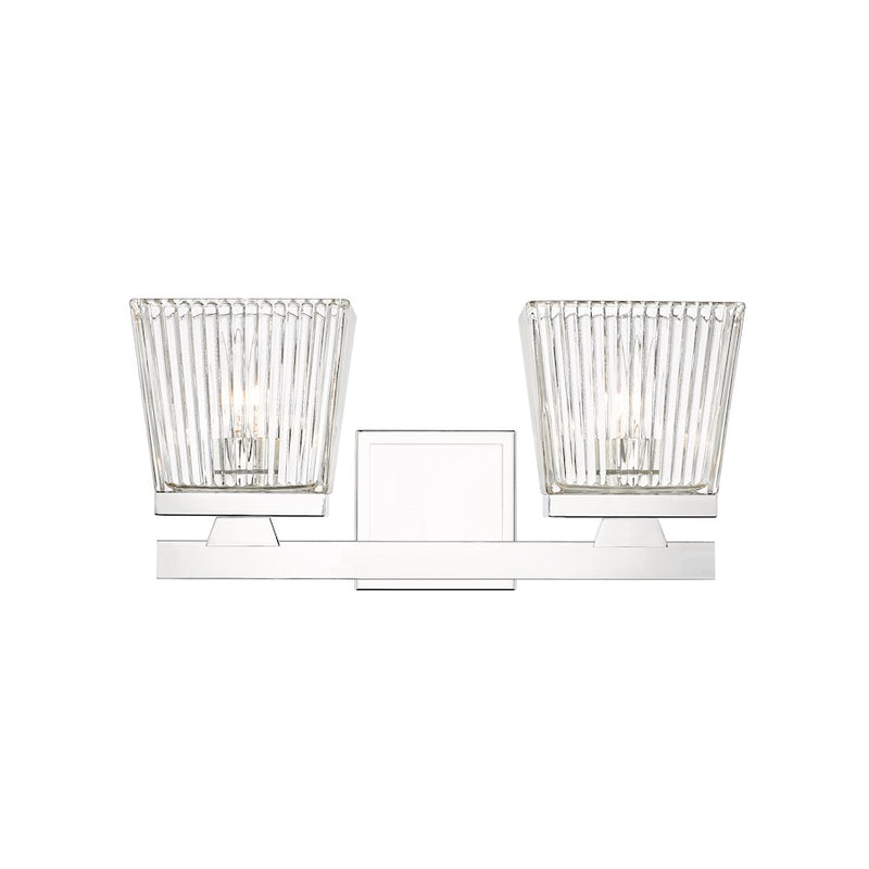 Z-Lite Astor 2 Light Vanity, Chrome/Clear